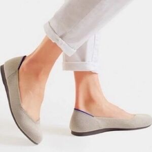 Rothy's The Flat Round Toe Ballet flats In Bird's Eye Grey Career Office Work 9W
